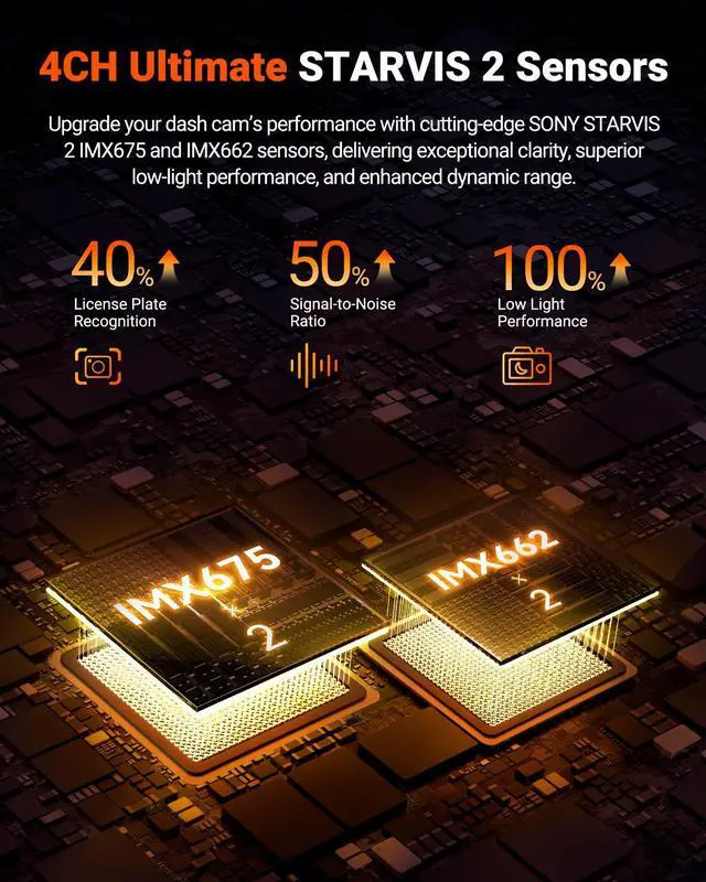 Alt view image 4 of 7 - Vantrue N5S 4 Channel WiFi 360 Degree Dash Cam, STARVIS 2, IR Night Vision, 2.7K+1080P*2+1440P Front Rear Inside Dashcam, Voice Control, GPS, LTE Support, 24 Hours Parking Mode, Support 1TB Max