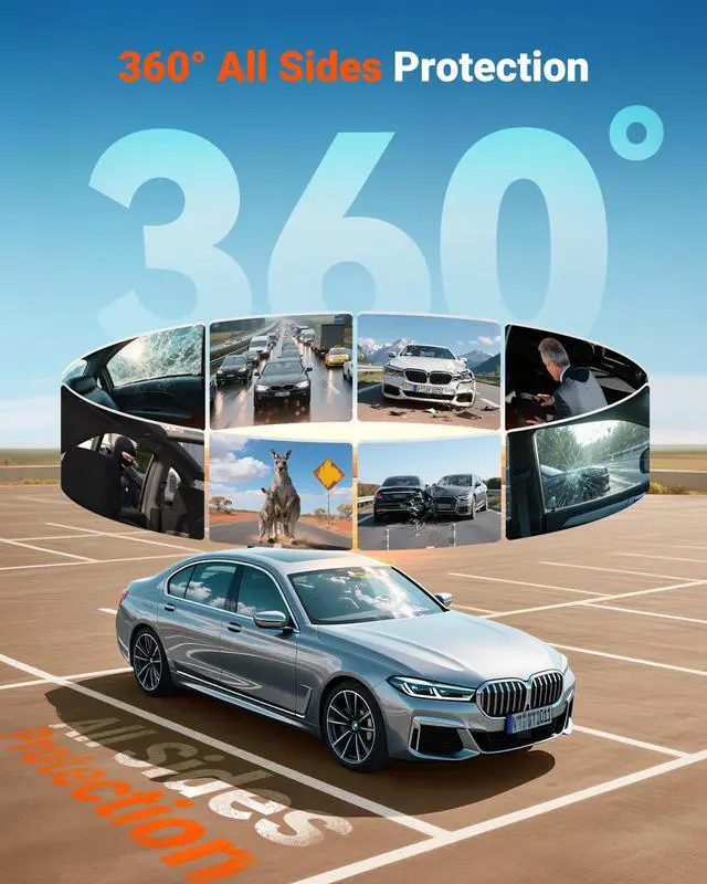 Alt view image 5 of 7 - Vantrue N5S 4 Channel WiFi 360 Degree Dash Cam, STARVIS 2, IR Night Vision, 2.7K+1080P*2+1440P Front Rear Inside Dashcam, Voice Control, GPS, LTE Support, 24 Hours Parking Mode, Support 1TB Max