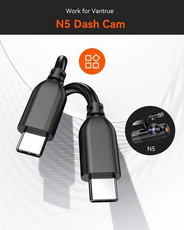 Alt view image 2 of 4 - Vantrue 29.5ft Rear Camera Cable for N5 Dash Cam, Compatible with SUV/ Pickup/Trucks/Minivan/Sedans/Trailers