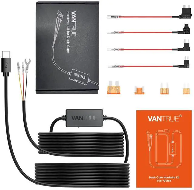 Alt view image 6 of 6 - Vantrue 26.24ft USB-C Hardwire Kit (12V24V to 5V) with Acc Functionality, Low Voltage Protection for N4(S)/N4 Pro(S)/N5(S)/N2X/E1 Pro/E360/ACE/E1 Lite/E2/S1 Pro(MAX)