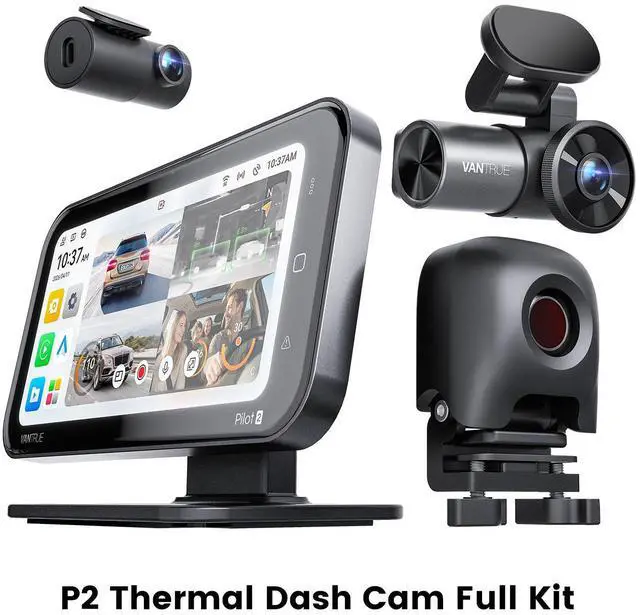 Main image of VANTRUE P2 3 Channel Dash Cam,Thermal Dash Cam with Carplay