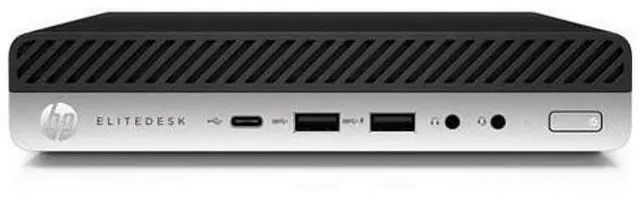 Main image of HP EliteDesk 705 G4 mini Home and Business Desktop Mini Black (AMD Ryzen 5 PRO 2400GE 4-Core, 16GB RAM, 512GB SATA SSD, AMD RX Vega 11, Wifi, Bluetooth, 6xUSB 3.1, 3 Display Port (DP), Win 10 Pro)