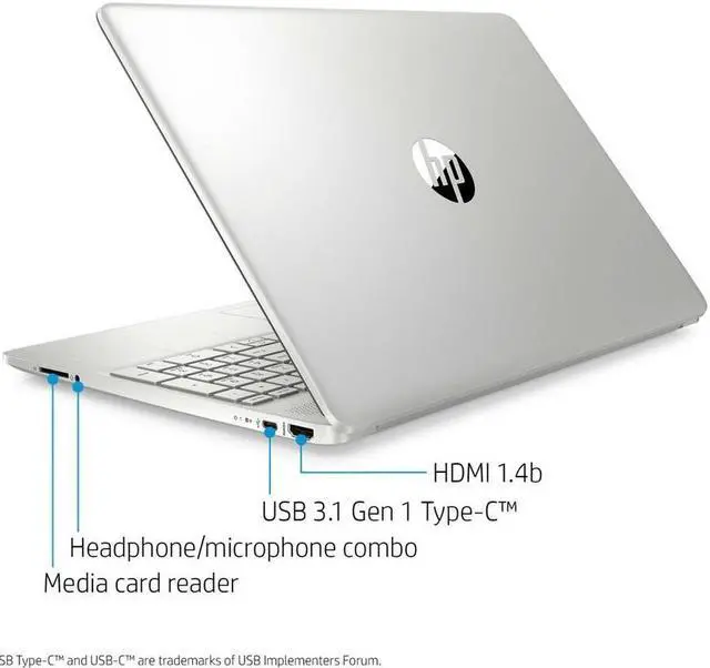 Alt view image 4 of 4 - HP 15-dy1031wm Home and Business Laptop (Intel i3-1005G1 2-Core, 32GB RAM, 512GB PCIe SSD, 15.6" HD (1366x768), Intel UHD Graphics, Wifi, Bluetooth, Webcam, 2xUSB 3.1, 1xHDMI, SD Card, Win 10 Home)