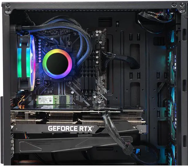 Alt view image 6 of 7 - Velztorm Archux CTO Gaming Desktop PC Black (Ryzen 7-5700X 8-Core, 32GB DDR4, 512GB PCIe SSD + 3TB HDD (3.5), GeForce RTX 3060 Ti 8GB, 120mm AIO, RGB Fans, 750W PSU, Win 10 Pro) VELZ0001