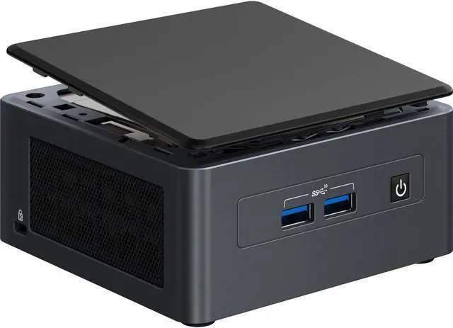 Alt view image 4 of 4 - Intel NUC 11 Pro NUC11TNHI30 Business Mini Desktop (Intel i3-1115G4, Intel UHD, 8GB DDR4, 128GB PCIe SSD + 500GB HDD, 2 Thunderbolt 3, WiFi 6, Bluetooth, 90W PSU, RJ-45, 2 HDMI, Win 10 Pro) (Renewed)