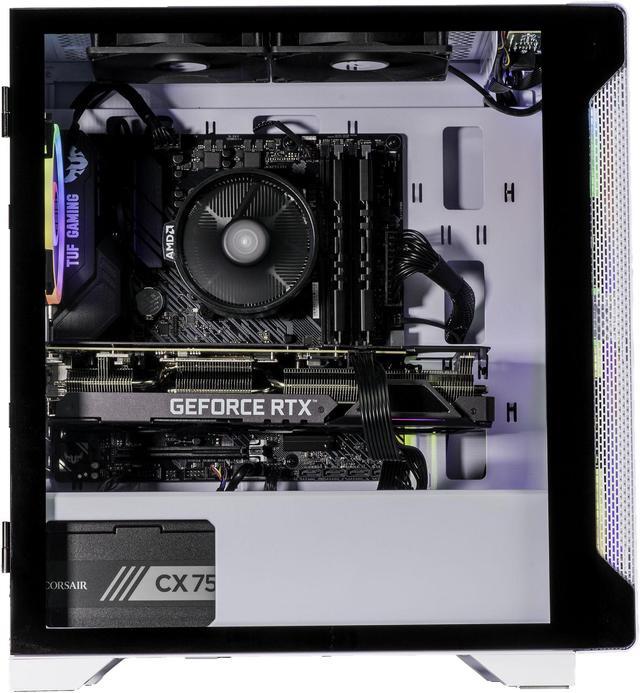 Alt view image 3 of 6 - Velztorm Nix Custom Built Gaming Desktop PC Snow White (AMD Ryzen 5 5600X 6-Core, 16GB RAM, 512GB m.2 SATA SSD + 6TB HDD (3.5), NVIDIA GeForce GTX 1050Ti, 1xUSB 3.2, 3xUSB 3.0, 1xHDMI, Win 10 Pro)