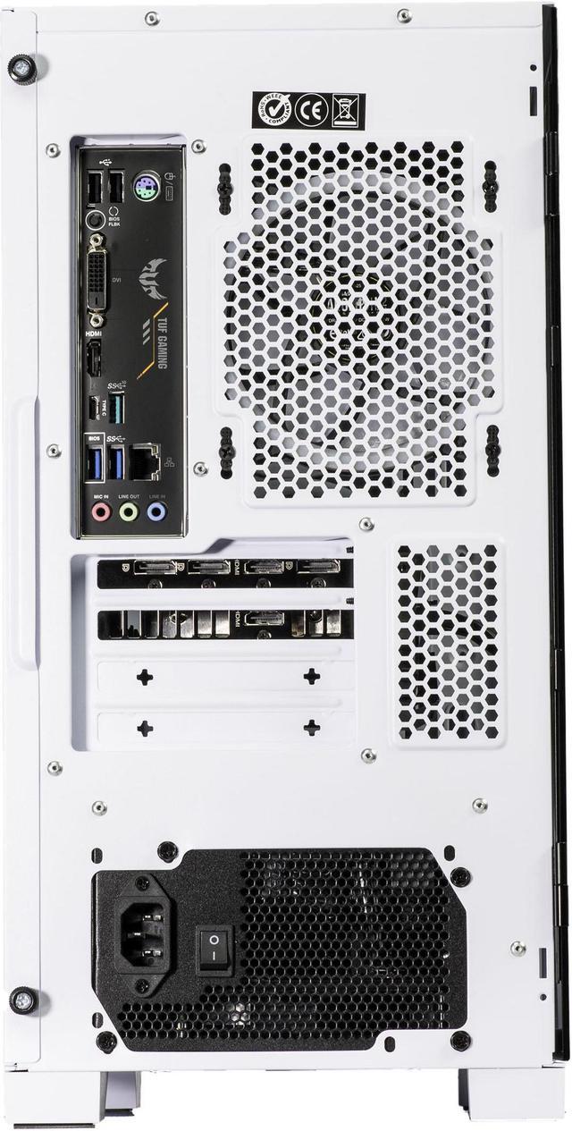 Alt view image 4 of 6 - Velztorm Nix Custom Built Gaming Desktop PC Snow White (AMD Ryzen 5 5600X 6-Core, 16GB RAM, 512GB m.2 SATA SSD + 6TB HDD (3.5), NVIDIA GeForce GTX 1050Ti, 1xUSB 3.2, 3xUSB 3.0, 1xHDMI, Win 10 Pro)