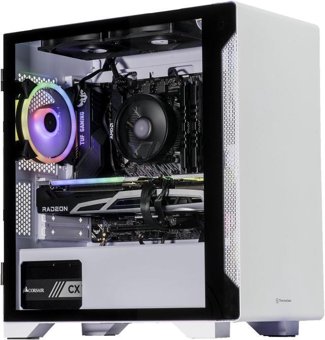 Alt view image 2 of 6 - Velztorm Nix Custom Built Gaming Desktop PC Snow White (AMD Ryzen 5 5600X 6-Core, 64GB RAM, 2TB PCIe SSD + 6TB HDD (3.5), Radeon RX 6900 XT, 1xUSB 3.2, 3xUSB 3.0, 1xHDMI, Win 10 Pro)