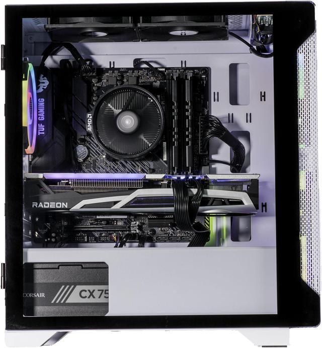 Alt view image 3 of 6 - Velztorm Nix Custom Built Gaming Desktop PC Snow White (AMD Ryzen 5 5600X 6-Core, 64GB RAM, 2TB PCIe SSD + 6TB HDD (3.5), Radeon RX 6900 XT, 1xUSB 3.2, 3xUSB 3.0, 1xHDMI, Win 10 Pro)