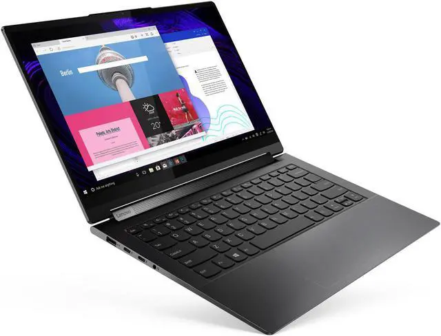 Alt view image 3 of 7 - Lenovo Yoga 9i -14 Home & Entertainment 2-in-1 Laptop (Intel i7-1185G7 4-Core, 14.0" 60Hz Touch Full HD (1920x1080), Intel Iris Xe, 8GB RAM, 256GB SSD, Win 10 Home) with Travel & Work Backpack