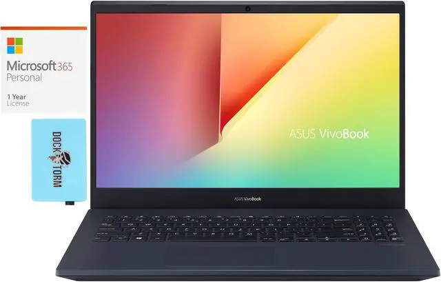 Main image of ASUS VivoBook Home & Business Laptop (Intel i5-10300H 4-Core, 12GB RAM, 1TB PCIe SSD, 15.6" Full HD (1920x1080), NVIDIA GTX 1650, Fingerprint, Wifi, Win 11 Pro) with Microsoft 365 Personal , Hub
