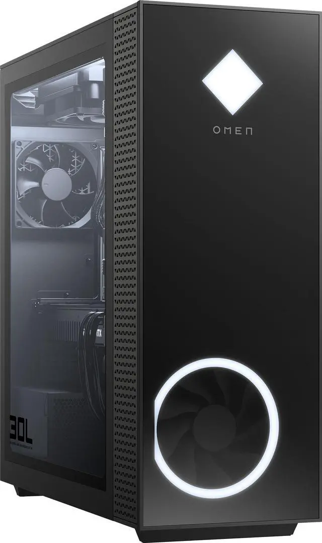 Main image of HP OMEN GT13 Gaming & Entertainment Desktop PC (AMD Ryzen 7 5700G 8-Core, Radeon RX 6700 XT, 16GB RAM, 1TB SSD, Wifi, HDMI, Bluetooth, Display Port, Win 11 Home)