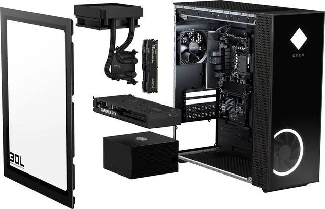 Alt view image 7 of 7 - HP OMEN GT13 Gaming & Entertainment Desktop PC (AMD Ryzen 7 5700G 8-Core, Radeon RX 6700 XT, 16GB RAM, 1TB SSD, Wifi, HDMI, Bluetooth, Display Port, Win 11 Home)