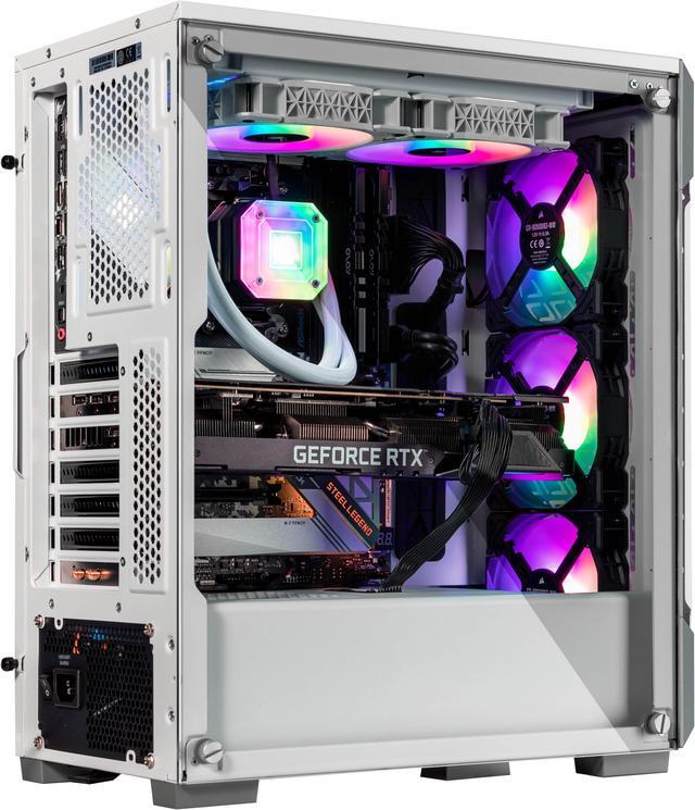 Alt view image 4 of 7 - Velztorm White Ferrux Gaming Custom Desktop (AMD Ryzen 9 - 5900X 12-Core, GeForce RTX 3050, 16GB RAM, 1TB PCIe SSD + 3TB  HDD, USB 3.2, HDMI, Display Port, Win 10 Home)