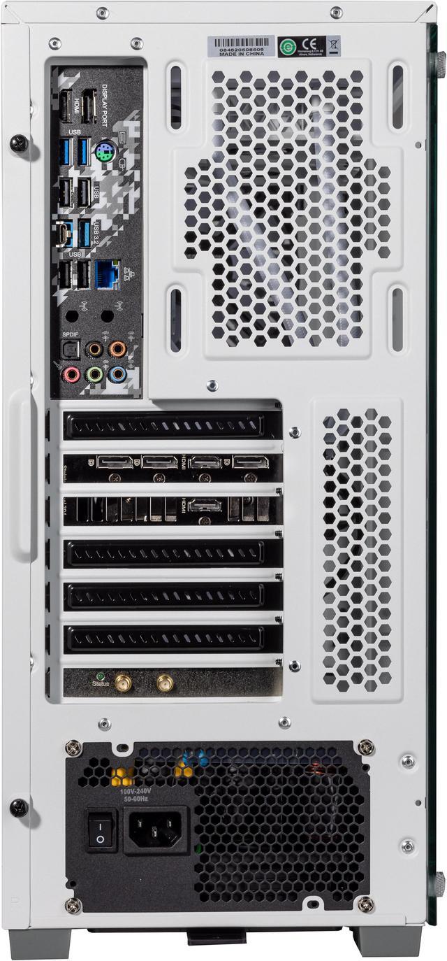 Alt view image 6 of 7 - Velztorm White Ferrux Gaming Custom Desktop (AMD Ryzen 9 - 5900X 12-Core, GeForce RTX 3050, 16GB RAM, 1TB PCIe SSD + 3TB  HDD, USB 3.2, HDMI, Display Port, Win 10 Home)