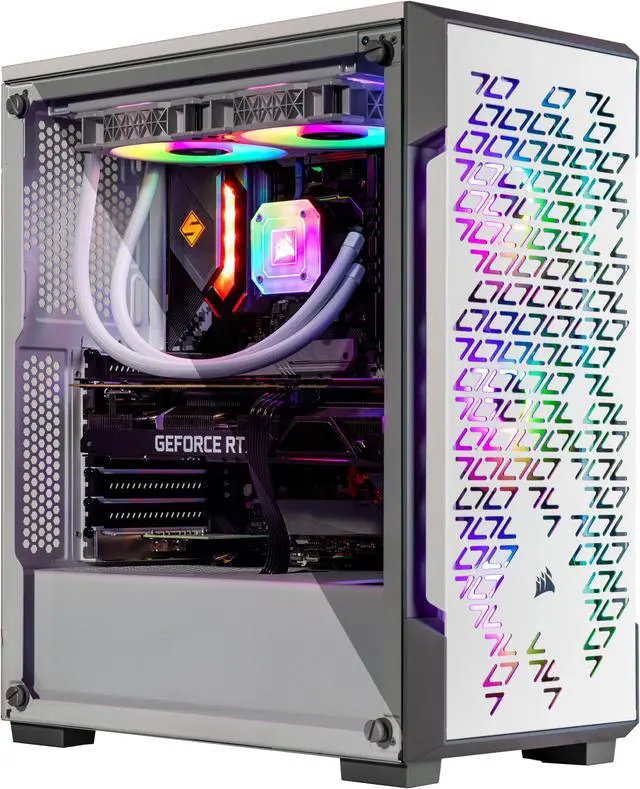 Main image of Velztorm White Ferrux Gaming Custom Desktop (AMD Ryzen 9 - 5900X 12-Core, GeForce RTX 3050, 16GB RAM, 512GB m.2 SATA SSD + 1TB  HDD, USB 3.2, HDMI, Display Port, Win 10 Home)