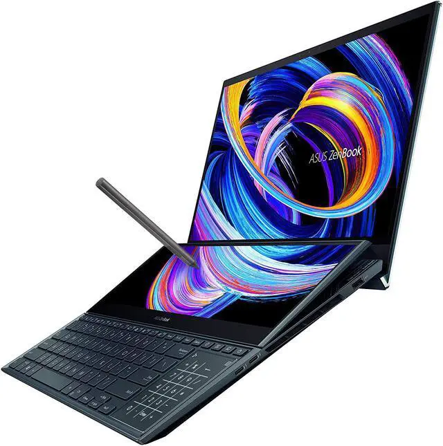 Alt view image 3 of 7 - ASUS ZenBook Pro Duo 15 Gaming & Business Laptop (Intel i9-11900H 8-Core, 15.6" 60Hz Touch Full HD (1920x1080), NVIDIA RTX 3060, 32GB RAM, 2TB PCIe SSD, Backlit KB, Wifi, USB 3.2, Win 11 Pro)