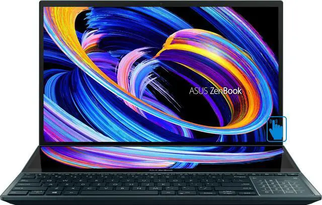 Main image of ASUS ZenBook Pro Duo 15 Gaming & Business Laptop (Intel i9-11900H 8-Core, 15.6" 60Hz Touch Full HD (1920x1080), NVIDIA RTX 3060, 32GB RAM, 2TB PCIe SSD, Backlit KB, Wifi, USB 3.2, Win 11 Pro)