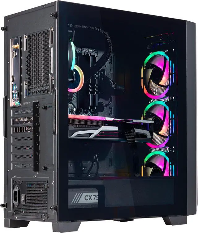 Alt view image 4 of 7 - Velztorm Pilum CTO Powerful Gaming Desktop PC Liquid-Cooled (AMD Ryzen 7 3700X 8-Core, 64GB DDR4, 2TB m.2 SATA SSD + 6TB HDD (3.5), Radeon X 6900 XT 16GB, 120mm AIO, RGB Fans, 750W WiFi-N, Win10P)