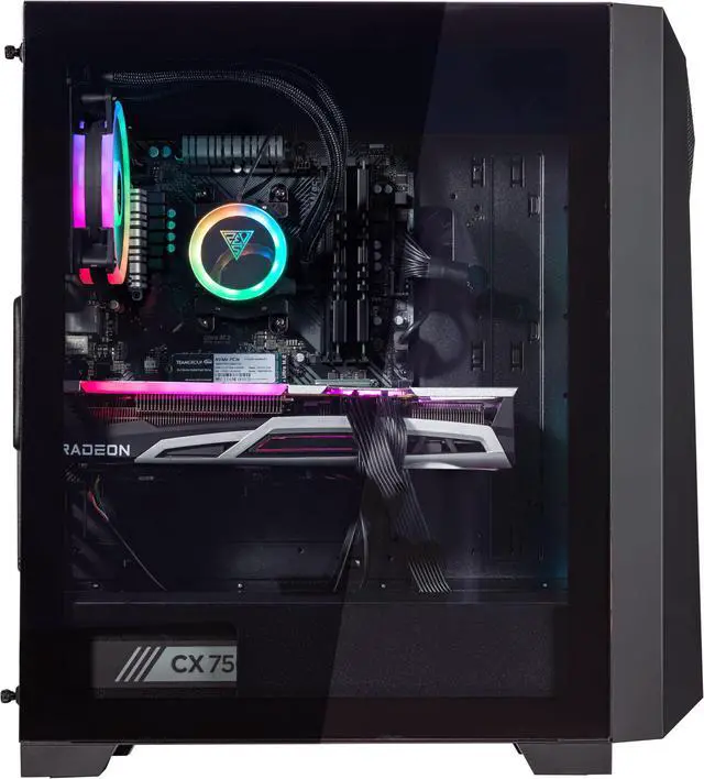 Alt view image 5 of 7 - Velztorm Pilum CTO Powerful Gaming Desktop PC Liquid-Cooled (AMD Ryzen 7 3700X 8-Core, 64GB DDR4, 2TB m.2 SATA SSD + 6TB HDD (3.5), Radeon X 6900 XT 16GB, 120mm AIO, RGB Fans, 750W WiFi-N, Win10P)