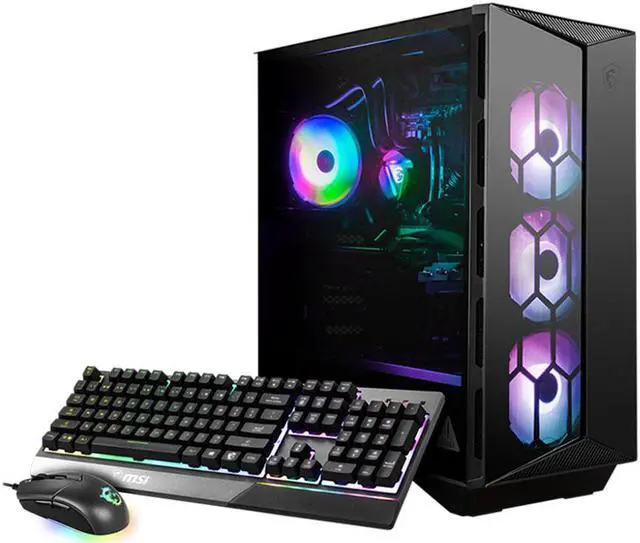 Alt view image 4 of 5 - MSI Aegis RS 12TG-261 Gaming & Entertainment Desktop PC (Intel i7-12700KF 12-Core, GeForce RTX 3060 Ti, 32GB DDR5 4800MHz RAM, 2x1TB PCIe SSD RAID 1  (1TB), Backlit KB, Wifi, USB 3.2, Win 11 Home)