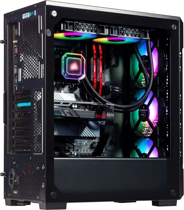 Alt view image 5 of 7 - Velztorm Fenrix Prebuilt Gaming Desktop PC Liquid Cooled (Intel i9-12900K 16-Core, Radeon RX 6800 XT 16GB, 16GB DDR4, 1TB m.2 SATA SSD, RGB Fans, 750W PSU, WiFi 6, BT 5.2, RJ-45, Win10H)