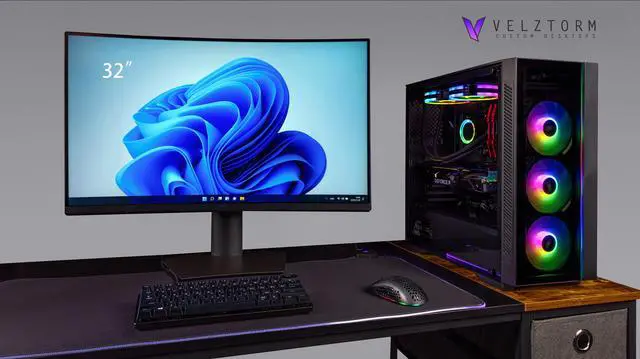 Alt view image 2 of 7 - Velztorm Aspix Custom Gaming Desktop Liquid-Cooled (Intel i9-12900K (Alder Lake) 16-Core, GeForce RTX 3080 10GB, 64GB DDR4, 2TB PCIe SSD, 240mm AIO, RGB Fans, WiFi 6, BT 5.2, Win10P)