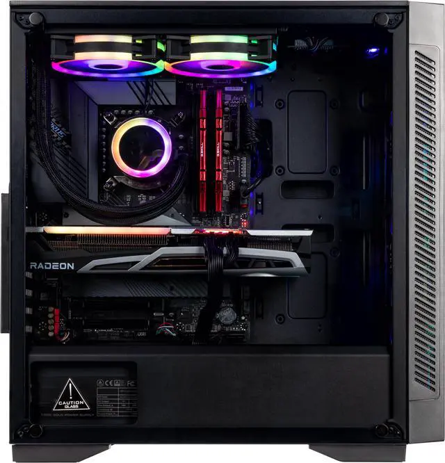 Alt view image 4 of 7 - Velztorm Aspix Gaming Custom Desktop (Intel i9-12900K 16-Core, Radeon RX 6800 XT, 32GB RAM, 2TB m.2 SATA SSD + 6TB  HDD, Wifi, USB 3.2, HDMI, Bluetooth, Display Port, Win 10 Home)