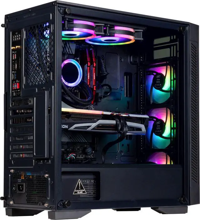 Alt view image 5 of 7 - Velztorm Aspix Gaming Custom Desktop (Intel i9-12900K 16-Core, Radeon RX 6800 XT, 32GB RAM, 2TB m.2 SATA SSD + 6TB  HDD, Wifi, USB 3.2, HDMI, Bluetooth, Display Port, Win 10 Home)