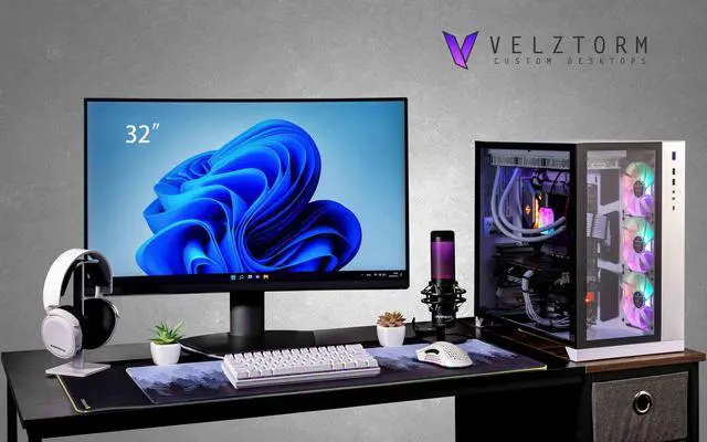 Alt view image 2 of 7 - Velztorm Lux CTO Gaming Desktop PC Liquid-Cooled (AMD Ryzen 9-5950X 16-Core, 128GB DDR4, 4TB PCIe SSD + 6TB HDD (3.5), GeForce RTX 3090 24GB, AC WiFi, 360mm AIO, RGB Fans, 1000W PSU, Win10 Pro)