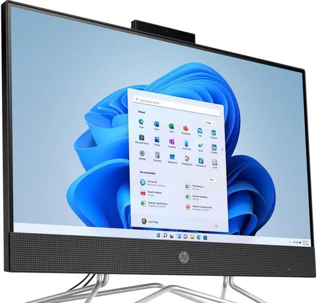 Alt view image 5 of 5 - HP 22-df10266t PC Home & Business All-in-One (Intel i3-1115G4 2-Core, 21.5" 60Hz Full HD (1920x1080), Intel UHD, 16GB RAM, 2TB PCIe SSD, Wifi, HDMI, Webcam, Bluetooth, SD Card, Win 11 Home)