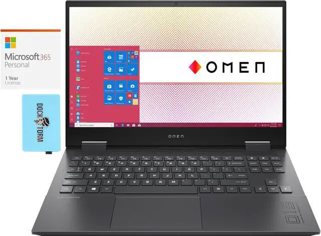 Main image of HP OMEN 15z-en100 Gaming & Entertainment Laptop (AMD Ryzen 9 5900HX 8-Core, 16GB RAM, 512GB PCIe SSD, 15.6" Full HD (1920x1080), Win 11 Pro) with Microsoft 365 Personal , Hub