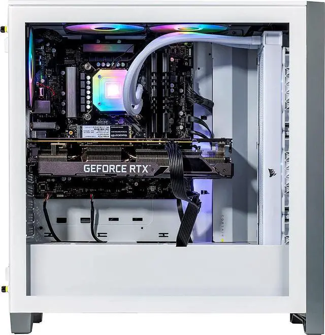 Alt view image 5 of 7 - Velztorm Argentux Gaming Desktop PC (Intel i7-11700K 8-Core, 16GB DDR4, 128GB m.2 SATA SSD + 1TB HDD (3.5), GeForce RTX 3070 Ti 8GB, 360mm AIO, RGB Fans, 750W PSU, AC WiFi, BT, Win10Home) VELZ0014