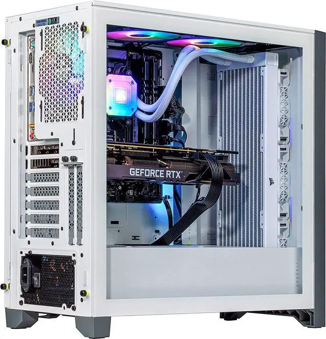 Alt view image 4 of 7 - Velztorm Argentux Gaming Desktop PC (Intel i7-11700K 8-Core, 16GB DDR4, 128GB m.2 SATA SSD + 1TB HDD (3.5), GeForce RTX 3070 Ti 8GB, 360mm AIO, RGB Fans, 750W PSU, AC WiFi, BT, Win10Home) VELZ0014