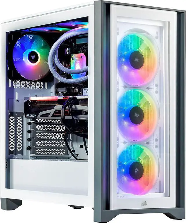Main image of Velztorm Argentux Custom Built Gaming Desktop PC White (Intel i7-10700F 8-Core, 32GB RAM, 1TB HDD (3.5), Radeon RX 6800 XT, Wifi, Bluetooth, 1xUSB 3.2, 1xUSB 3.0, 1xHDMI, Win 10 Pro)