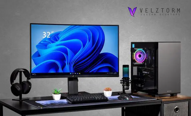 Alt view image 2 of 7 - Velztorm Erebix Custom Built Gaming Desktop PC (AMD Ryzen 3 3100 4-Core, GeForce RTX 3070, 128GB DDR4, 4TB PCIe SSD + 6TB HDD (3.5) VELZ0056, 750W PSU, WiFi, USB 3.2, HDMI, Win 11 Pro) VELZ0056