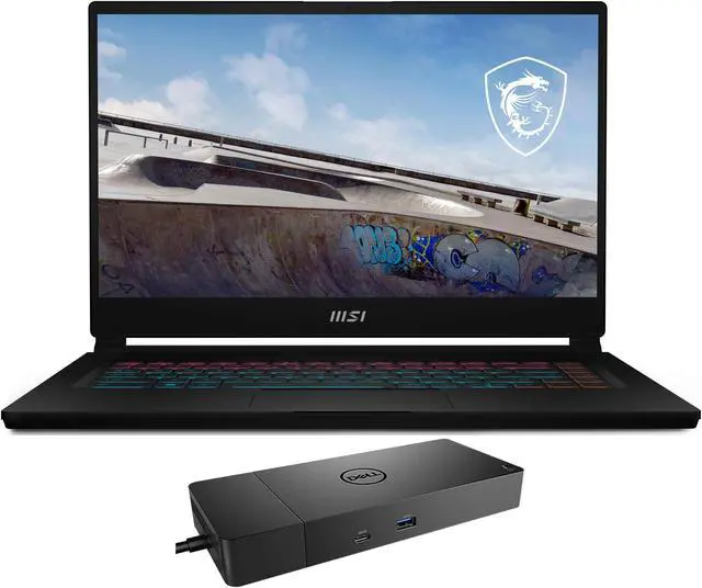 Main image of MSI Stealth 15M Gaming & Entertainment Laptop (Intel i7-1260P 12-Core, 15.6" 144Hz Full HD (1920x1080), NVIDIA RTX 3060, 16GB RAM, 512GB SSD, Backlit KB, Win 11 Pro) with Thunderbolt Dock WD19TBS