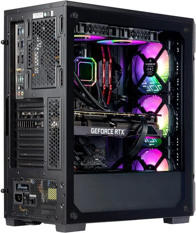 Alt view image 4 of 7 - Velztorm Ferrux Custom Built Gaming Desktop PC (AMD Ryzen 9 - 5900X 12-Core, 128GB RAM, 512GB PCIe SSD + 6TB HDD (3.5), NVIDIA GeForce RTX 3070, Wifi, 2xUSB 3.0, 1xHDMI, Win 10 Home)