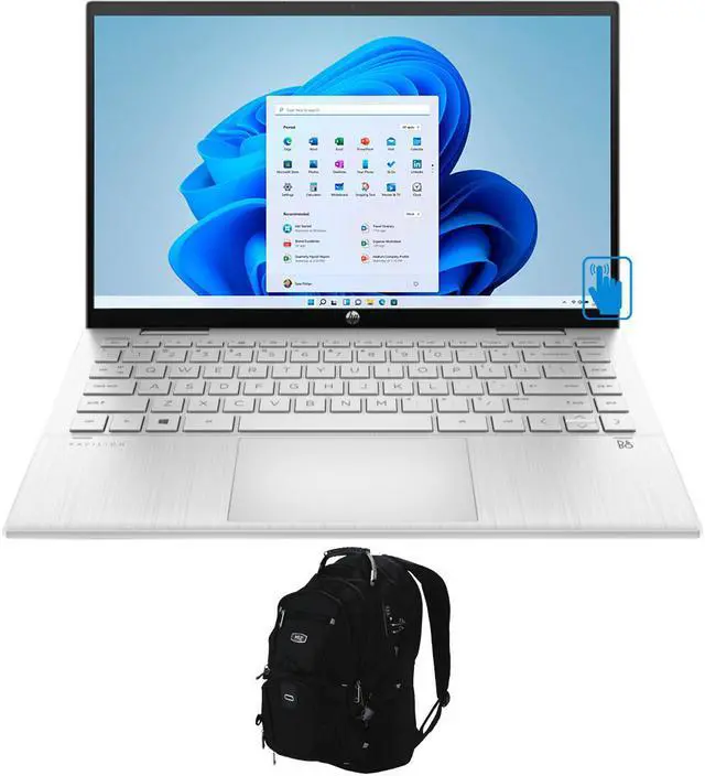 Main image of HP Pavilion x360 14 Home & Business 2-in-1 Laptop (Intel i3-1125G4 4-Core, 14.0" 60Hz Touch HD (1366x768), Intel UHD, 8GB RAM, 512GB PCIe SSD, Wifi, Win 11 Home) with Travel & Work Backpack