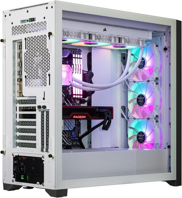 Alt view image 4 of 7 - Velztorm White Aciex 13th Gen CTO Gaming Desktop (Intel i9-13900K 24-Core, Radeon RX 6900 XT 16GB GDDR6, 32GB DDR5, 2TB PCIe SSD + 2TB HDD (3.5), 360mmAIO, RGB Fans, 1000W PSU, Win10Pro) VELZ0064