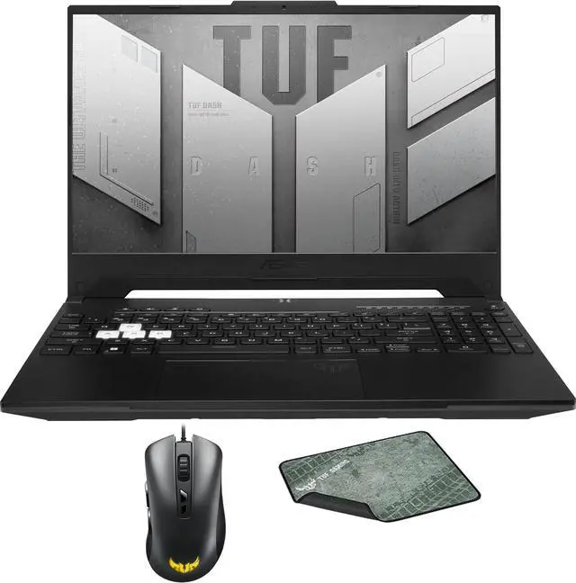 Main image of ASUS TUF Dash FX517ZR Gaming Laptop (Intel i7-12650H 10-Core, 15.6" 144Hz Full HD (1920x1080), NVIDIA RTX 3070, 16GB DDR5 4800MHz RAM, 1TB PCIe SSD, Win 11 Home) with TUF Gaming P3 , TUF Gaming M3