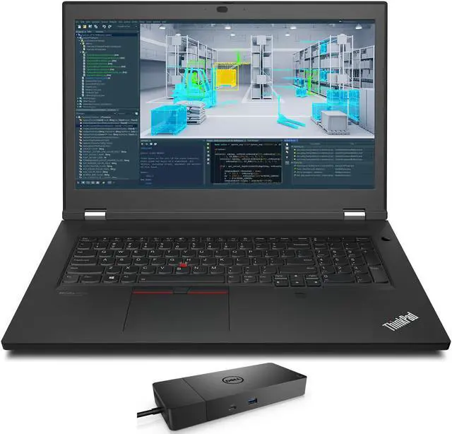 Main image of Lenovo ThinkPad P17 Gen 2 Workstation Laptop (Intel i7-11800H 8-Core, 17.3" 60Hz 4K Ultra HD (3840x2160), NVIDIA RTX A2000, 64GB RAM, 2x1TB PCIe SSD RAID 1  (1TB), Win 11 Pro) with WD19S 180W Dock