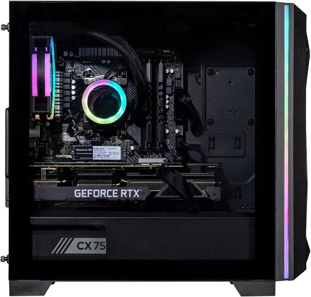 Alt view image 3 of 7 - Velztorm Mini Pilum Custom Built Gaming Desktop PC (AMD Ryzen 7 5700X, GeForce RTX 5060, 32GB DDR4, 1TB PCIe SSD + 2TB HDD, 120mm AIO, 750W PSU, WiFi 4, RJ-45, HDMI, Win 11 Home)