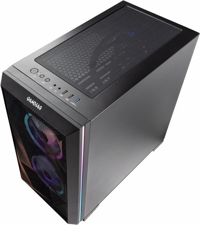 Alt view image 6 of 7 - Velztorm Mini Pilum Custom Built Gaming Desktop PC (AMD Ryzen 7 5700X, GeForce RTX 5060, 32GB DDR4, 1TB PCIe SSD + 2TB HDD, 120mm AIO, 750W PSU, WiFi 4, RJ-45, HDMI, Win 11 Home)