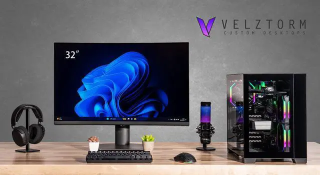 Alt view image 2 of 7 - Velztorm Galax CTO SFF Gaming Desktop PC Liquid-Cooled (AMD Ryzen 7 - 5800X 8-Core, Radeon RX 6900 XT 16GB, 32GB DDR4, 512GB PCIe SSD+2TB HDD (3.5), WiFi-N, RGB Fans, 750W PSU, Black, Win 10 Home)
