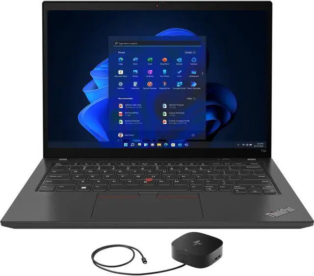 Main image of Lenovo ThinkPad T14 Gen 3 Home & Business Laptop (Intel i7-1270P 12-Core, 14.0" 60Hz 2240x1400, Intel Iris Xe, 40GB RAM, 1TB PCIe SSD, Backlit KB, Wifi, USB 3.2, Win 10 Pro) with G2 Universal Dock