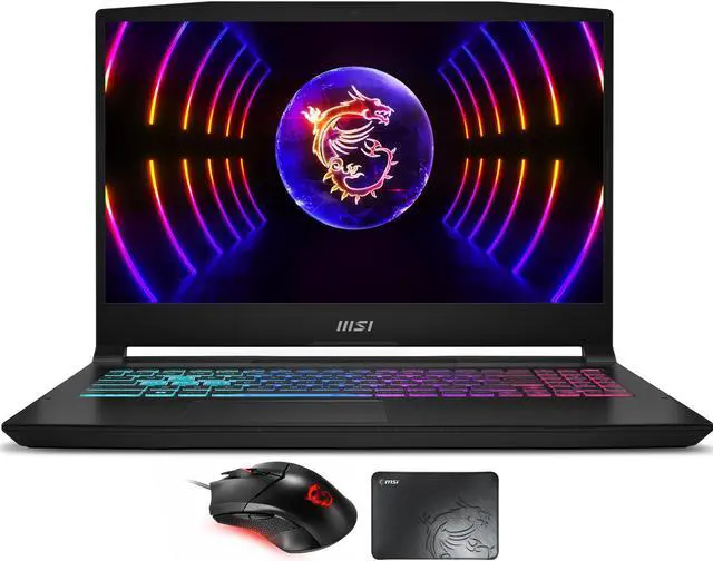 Main image of MSI Katana 15 B12VGK-082US Gaming & Entertainment Laptop (Intel i7-12650H 10-Core, 15.6" 144Hz Full HD (1920x1080), GeForce RTX 4070, 64GB DDR5 4800MHz RAM, Win 11 Pro) with Clutch GM08 , Pad