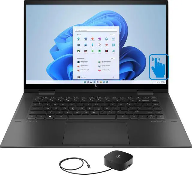 HP Envy x360 Home ＆ Business 2-in-1 Laptop (Intel i5-1135G7 4-Core, 8GB RAM, 1TB PCIe SSD, Intel Iris Xe, 13.3