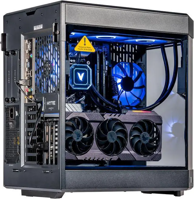 Alt view image 5 of 7 - Velztorm LCD Black Praetix Gaming Desktop PC (Intel i9-14900K 2.20GHz, GeForce RTX 4090 24GB, 16GB DDR5, 1TB PCIe SSD, 360mm AIO, 1000W PSU, RGB Fans, WiFi 6E, Win 11 Home) VELZ0092