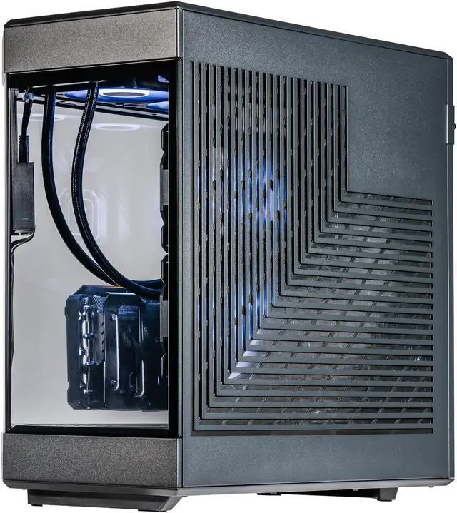 Alt view image 6 of 7 - Velztorm LCD Black Praetix Gaming Desktop PC (Intel i9-14900K 2.20GHz, GeForce RTX 4090 24GB, 16GB DDR5, 1TB PCIe SSD, 360mm AIO, 1000W PSU, RGB Fans, WiFi 6E, Win 11 Home) VELZ0092
